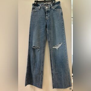 HUDSON Jeans womens  Rosie Golden Destructed High-Rise Wide Leg Jean, 23